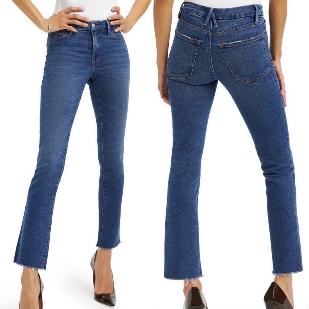 Good American 
Good Legs Straight
 Size 14/32 Raw Hem/ High Waist